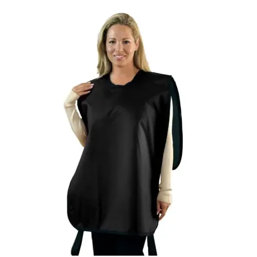 Flow Adult Lead Panoramic X-Ray Apron, without Collar, 0.3 mm, 24" x 27", Black, ea