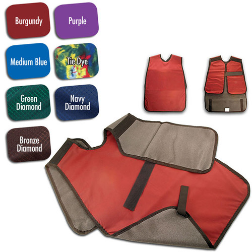 Flow Adult Lead-Free Panoramic X-Ray Apron, without Collar, 0.25 mm, 24" x 27", Medium Blue, ea