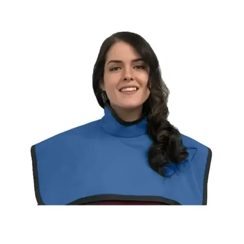 Flow Lead CBCT Pano X-Ray Apron with Collar, 0.3 mm, Medium Blue