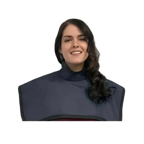 Flow Lead CBCT Pano X-Ray Apron with Collar, 0.3 mm, Navy Blue