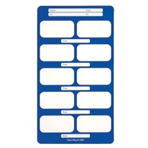 Flow Perfect Pocket Masked X-Ray Film Mounts, Vinyl, Blue, 10 Horizontal Bite-Wing Windows, Size 3, 100/bx