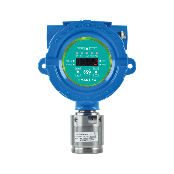 SMART 3G-D2 fixed gas detector with digital display for industrial gas monitoring