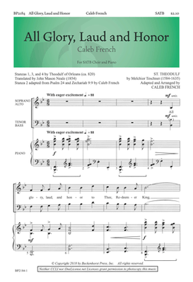 All Glory, Laud and Honor - French - digital download All Glory, Laud and Honor - French - digital download