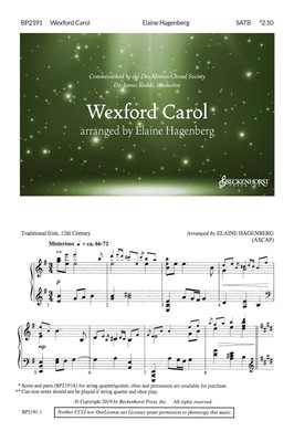 Wexford Carol - Hagenberg - digital download Wexford Carol - Hagenberg - digital download