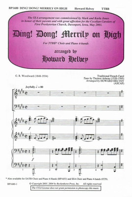 Ding! Dong! Merrily on High - TTBB Ding! Dong! Merrily on High - TTBB