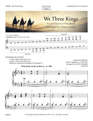 We Three Kings - 3-6 octave - digital download