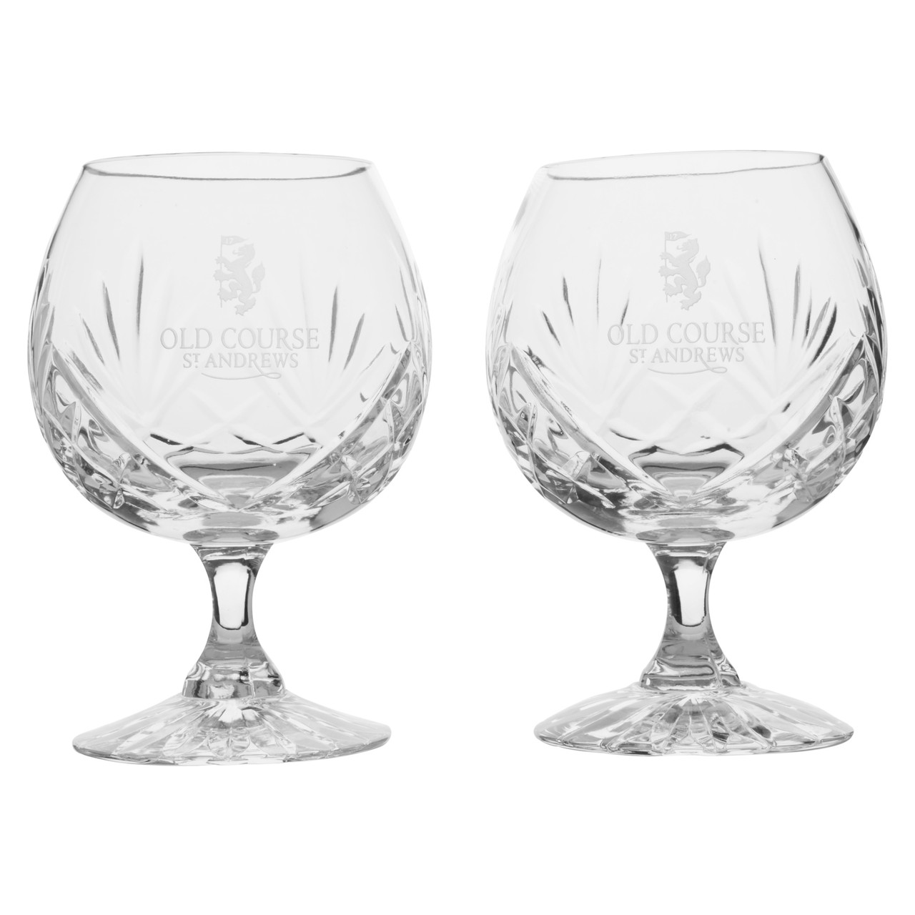 Old Course Crystal Brandy Pair