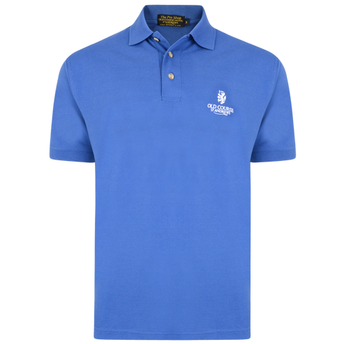 Old Course St Andrews Scotland Old Course Cotton Mix Polo Shirt Blue