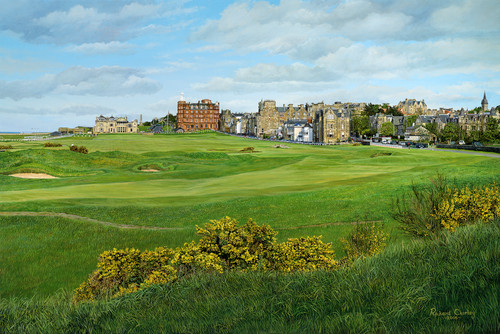 Richard Chorley Old Course Giclee Print on Canvas