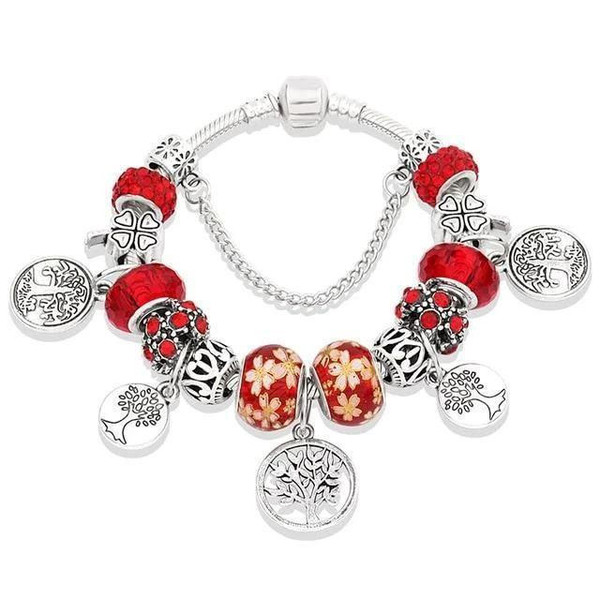 Bracelet Arbre De Vie En Argent Sterling zaxx
