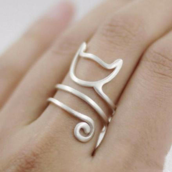 Bague Chat en Argent zaxx