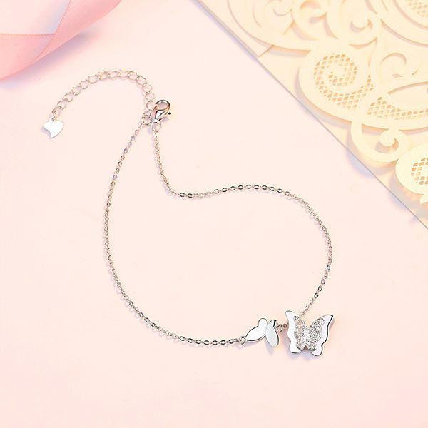 Bracelet De Cheville Papillon - Argent - Dore Bracelet De Cheville Papillon - Argent - Dore zaxx