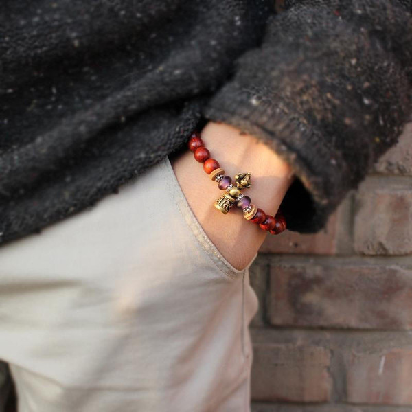 Bracelet de guerison tibetain cloche des six mots Bracelet de guerison tibetain cloche des six mots zaxx