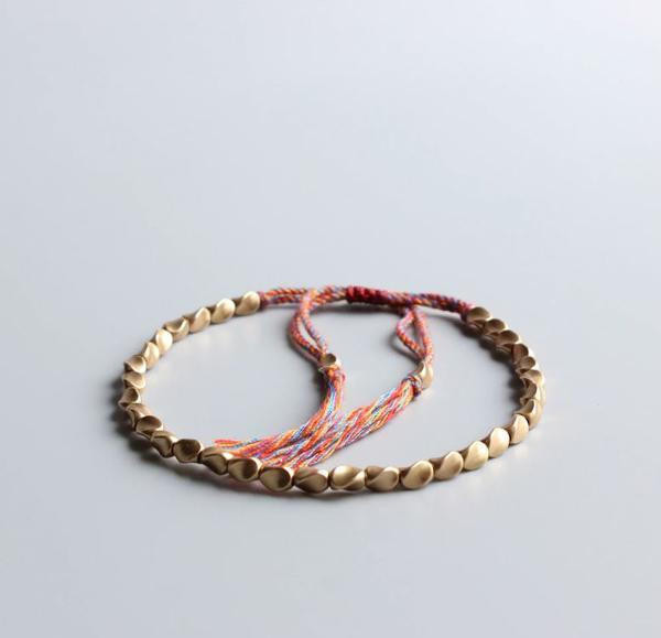 Bracelet Tibetain Avec Perles De Cuivre - BaliBali zaxx
