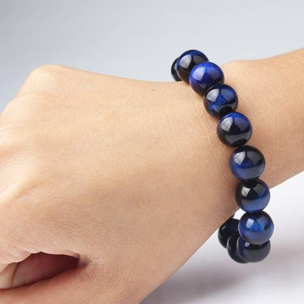 Bracelet élastique œil de tigre bleu A ++++ pour femme, bijoux de luxe,  pierres précieuses, opale de charbon, vente en gros, livraison directe -  AliExpress