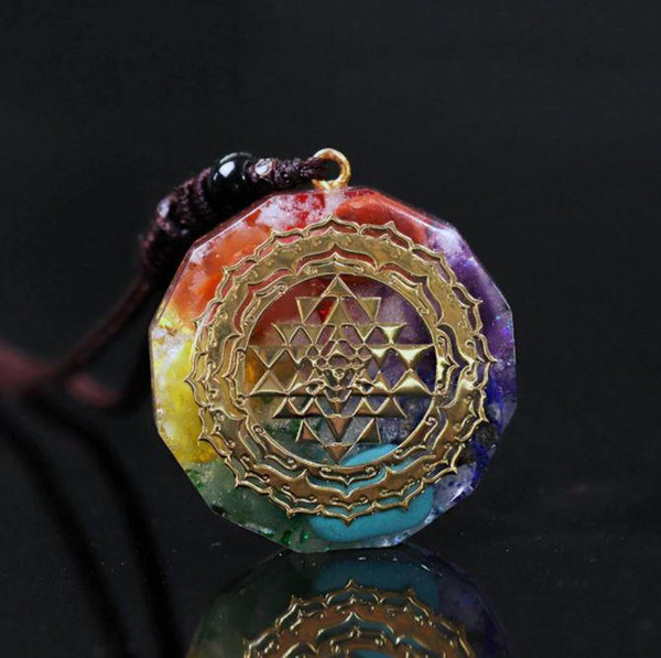 Pendentif Sri Yantra En Quartz Orgonite zaxx