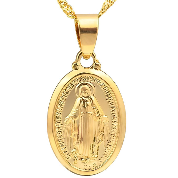 Magnifique collier de médaille miraculeuse zaxx