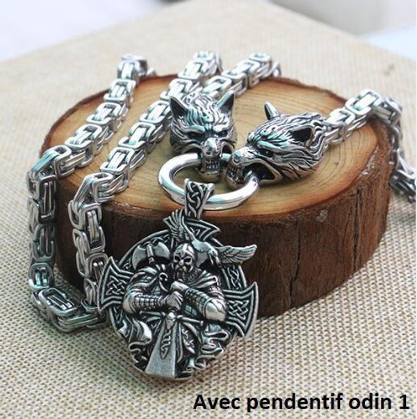 Collier en acier inoxydable Viking zaxx