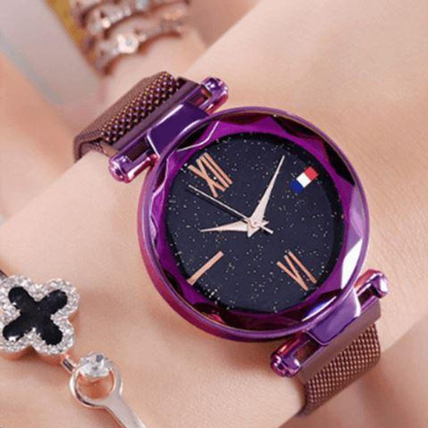 Montres,Montre bracelet avec nœud en étoile et fleur pour femmes,étanche,de  qualité supérieure,cadran rond,horloge - Type Purple , - Achat/vente montre  Femme Adulte Tissu - Cdiscount