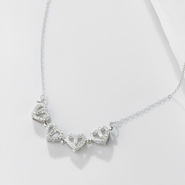 Collier Coeur - Trèfle à Quatre Feuilles Collier Coeur - Trèfle à Quatre Feuilles zaxx