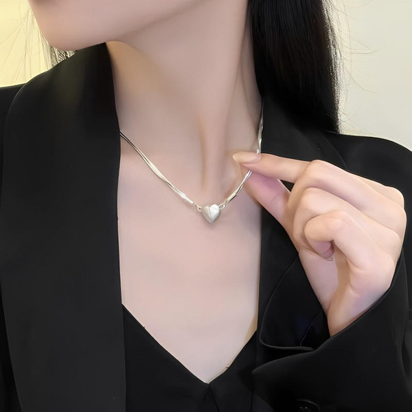 Collier Avec Pendentif Coeur Magnétique zaxx