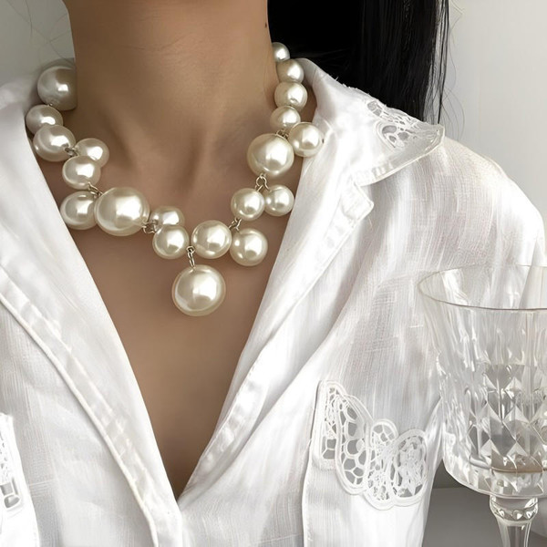 Collier De Perles Précieuses zaxx