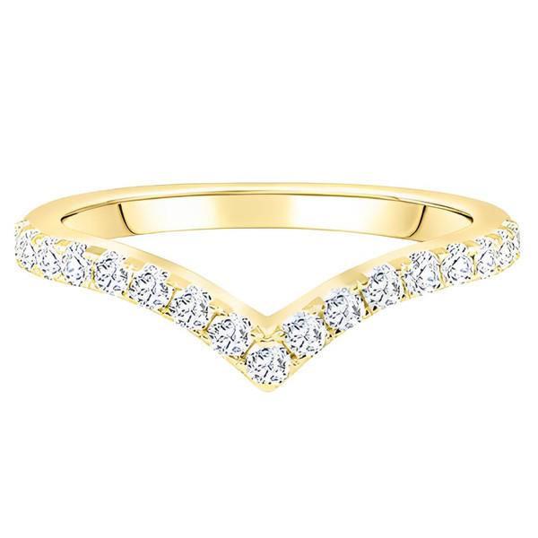 Bague Semi-éternité En Forme De V Bague Semi-éternité En Forme De V zaxx
