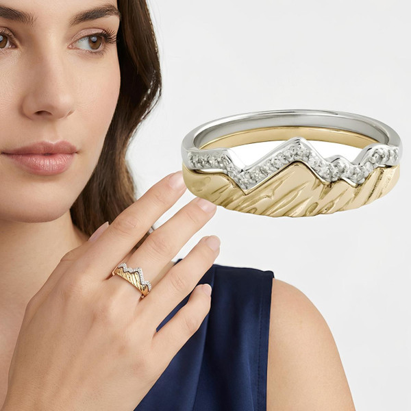 Bagues Montagnes Pour Femme (Lot de 2) zaxx