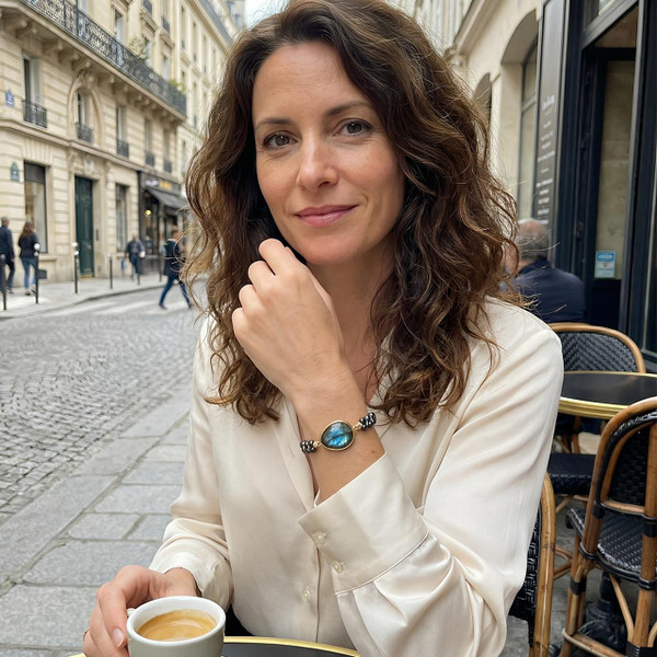 Bracelet De Protection En Labradorite Et Hématite zaxx