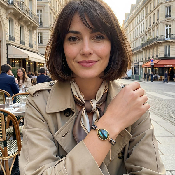 Bracelet De Protection En Labradorite Et Hématite zaxx