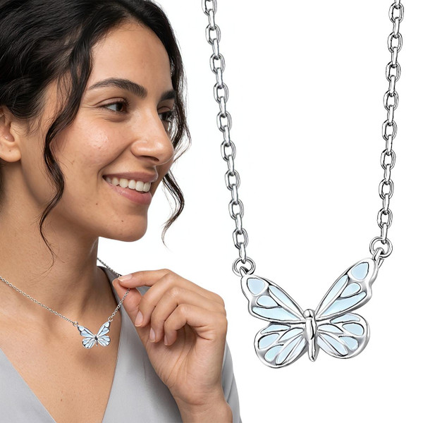 Collier Papillon Et Bracelet Papillon Lumineux zaxx