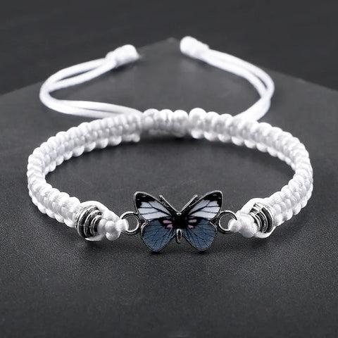 Bracelet Papillon Avec Lettre Breloque - Ajustable - Boîte Cadeau - Neuf Avec étiquettes