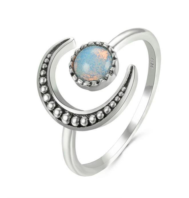 Bague Pierre de Lune Ouverte