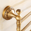 PEPTE Bathroom Rotatable Towel Holder Triple Bar Rail 3-Tier Hanger Antique Brass 