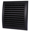  Matte Black 100mm Duct Diameter Wall Ventilation Cover Anti Insect Mesh 
