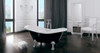 Pyramida Luxury Freestanding Bath Tub Red 1700mm X 770mm Bathtub With Wooden Feet 