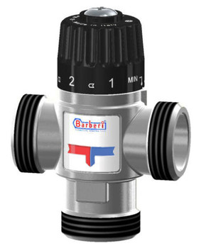 Barberi 5/4 Inch Thermostatic Mixing Valve Mid Port Mixed Water 30-65C 3,5m3/h Male 