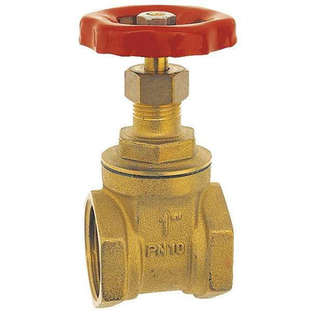 Ferro Sluice Gate Valve Water Stop with Red Head Handle 1/2 - 2 Inch 