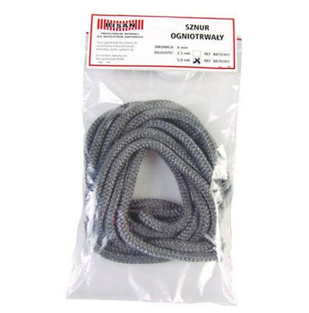 Bisan 2,5/5m Heat Resistant Stove & Fire Rope For Wood Burning Stove Doors Flue Seal 