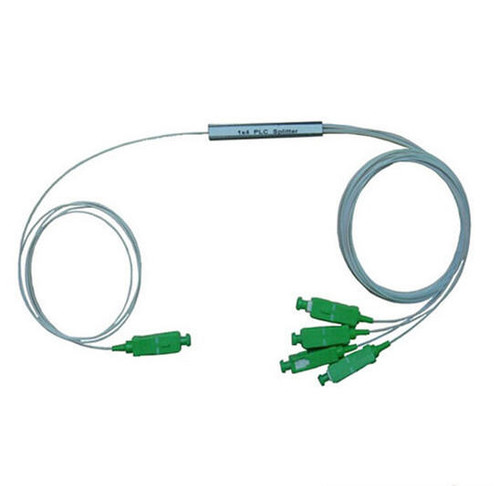PEPTE 1x4 Mini PLC Fiber Optics Cable Splitter Alubox SC/APC Connectors 