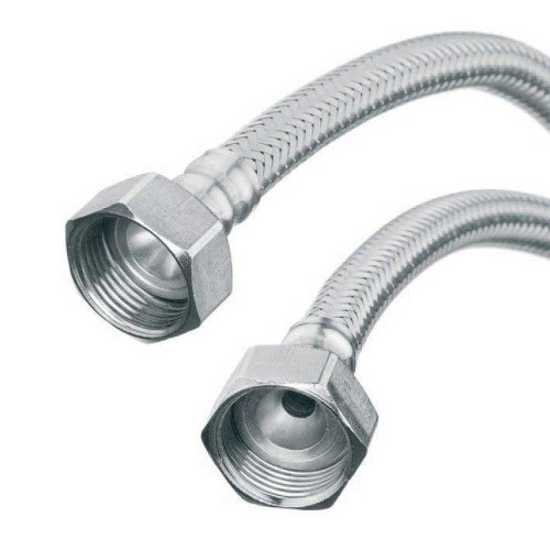 Invena 3/4 x 3/4 Inch Flexible Kitchen Basin Tap Connector Tail Hose Pipe 30-50cm