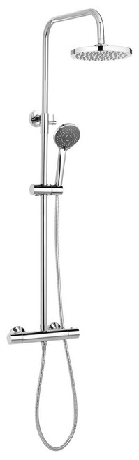 Invena Shower Riser Bar Kit With Thermostatic Mixer and Diverter 