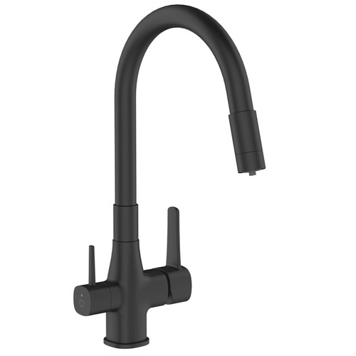 Kitchen Tap Standing Sink Faucet Flexible Spout Underdeck Water Filter Set