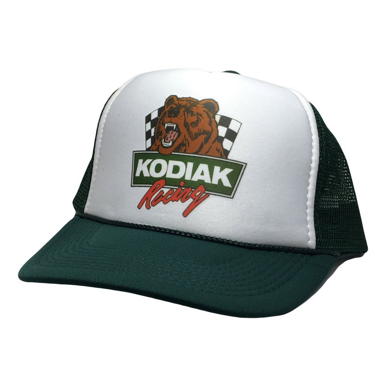 kodiak tobacco hat Vintage Racing Tucker Hat Nascar Snapback Adjustable Cap Colorfu Kodiak Racing Trucker Hat, Kodiak