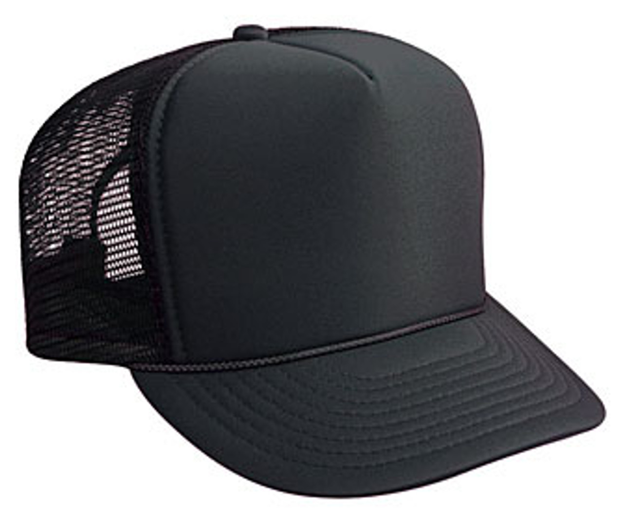 SOLID BLACK MESH Hat, Trucker Hat, Mesh Hat, Blank Plain Hats