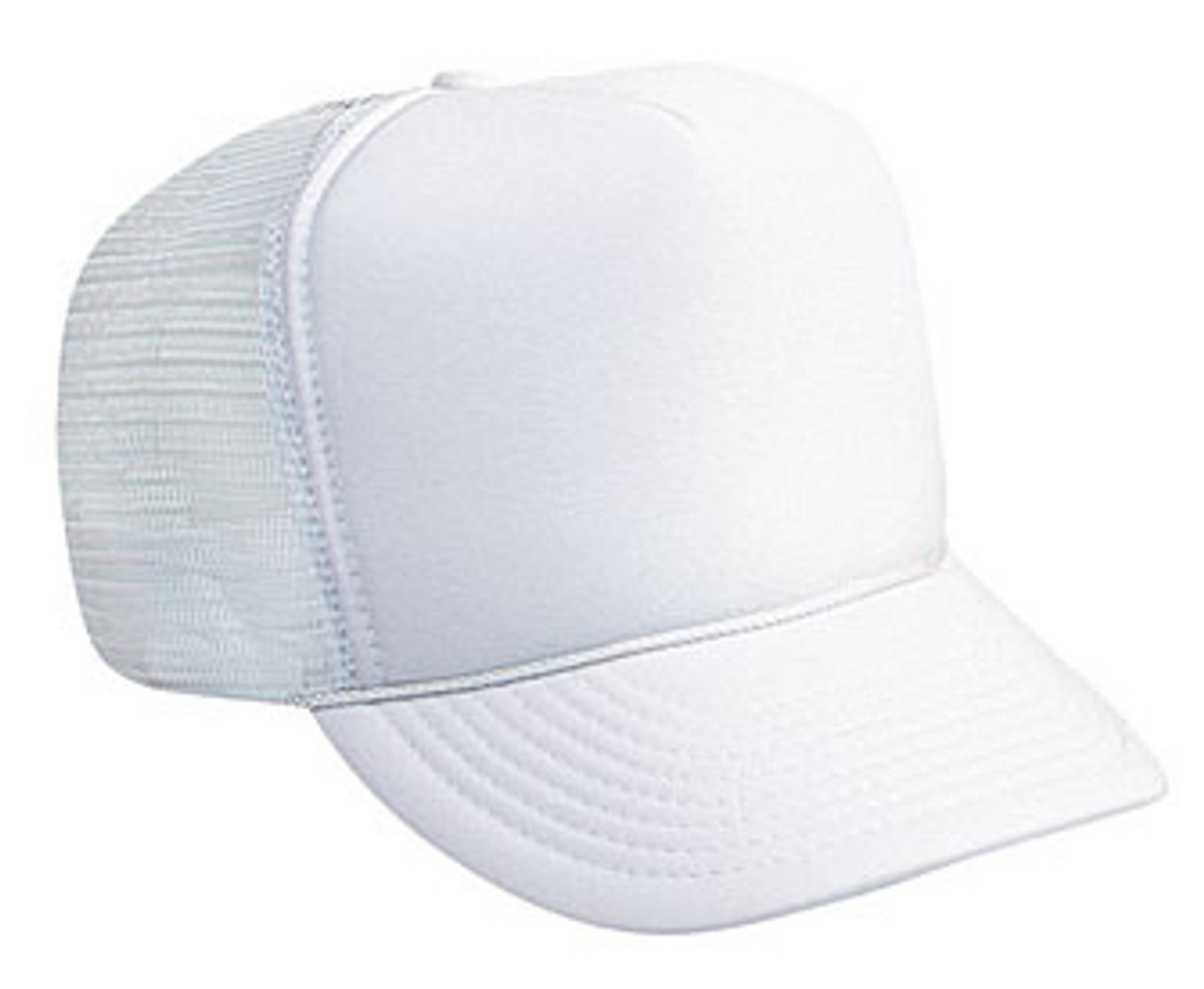 SOLID WHITE MESH plain Trucker Hat Mesh Hat Snapback Hat