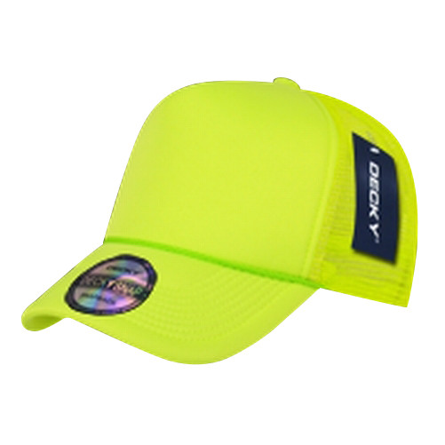 Neon Yellow Blank Hat, Trucker Hat, Plain Hat, Mesh Hat