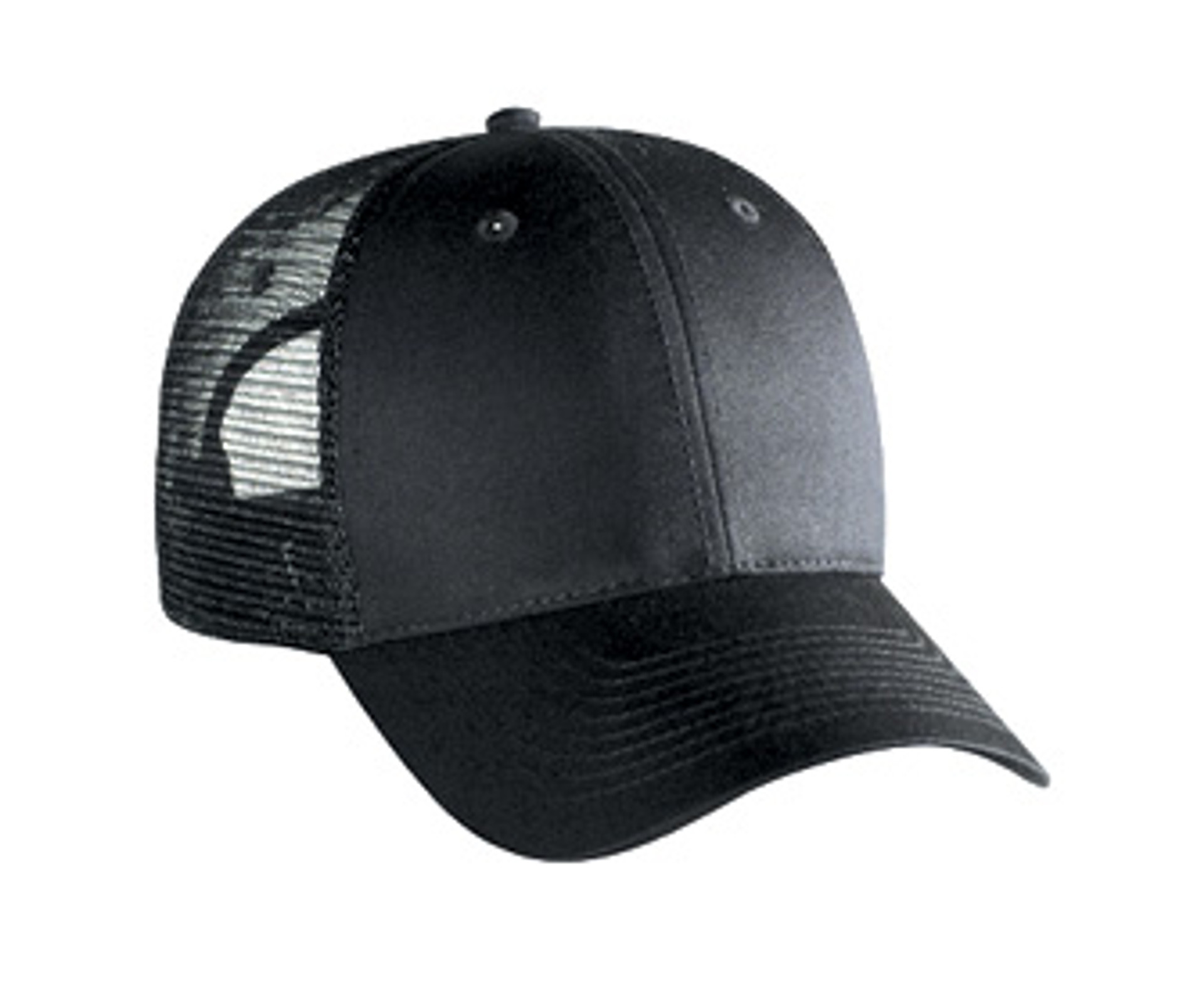 Black 6 Panel Hat, Low Profile Hats, TRUCKER Hat, MESH HAT