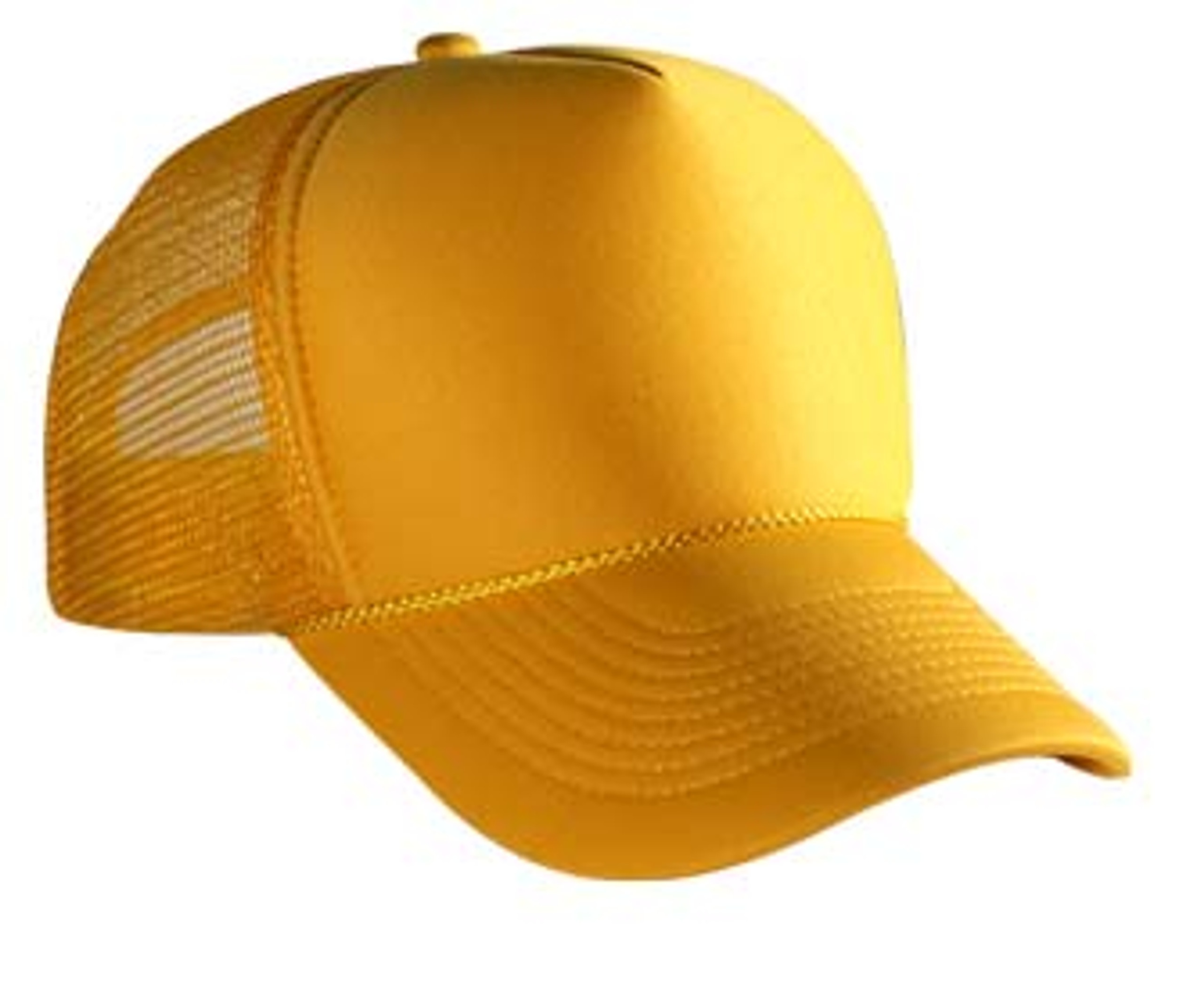SOLID YELLOW Hat, Blank Hats, Plain Hats, Trucker Hats