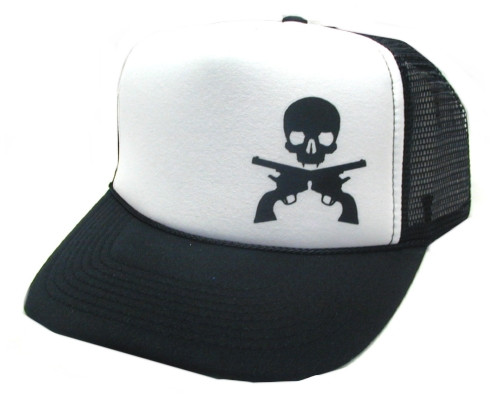 As shown in photo then color of the hat . ex. Black/white front